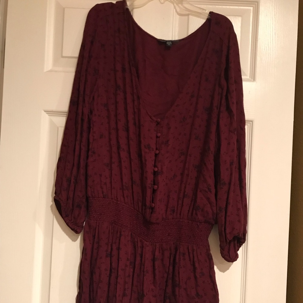 AE burgundy romper